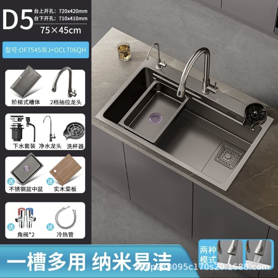 Acero inoxidable al por mayor fregadero de cocina gran tanque único engrosado a mano nano antiincrustante lavabo de cocina doméstica lavabo de platos