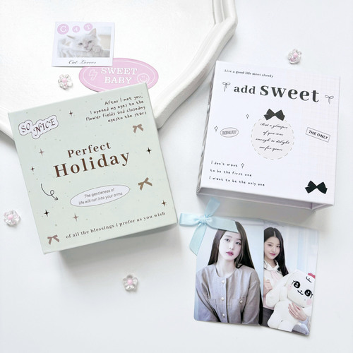 Original Korean-style minimalist ballet bow magnetic suction one-grid card album instant camera loose-leaf card album storage