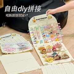 フェルトの髪飾り収納掛け袋diyステッチの髪飾り収納掛け袋のドアの後ろの壁掛け式の壁のフェルトのメガネの髪