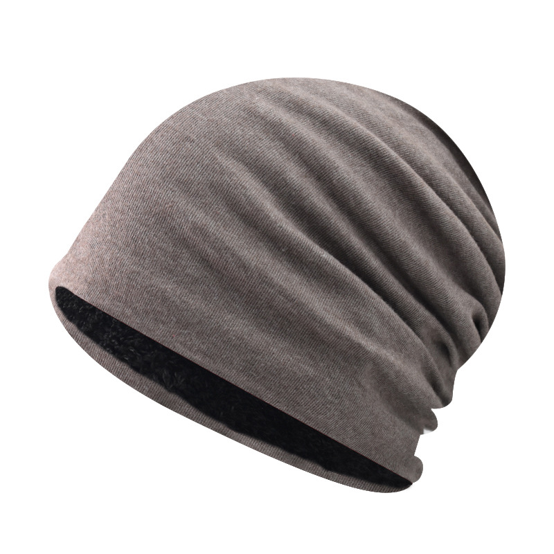 Otoño e Invierno nuevo jersey sombrero todo-fósforo forrado de vellón cerrado dedo del pie sombrero de los hombres al aire libre espesado cálido confinamiento de las mujeres pila sombrero