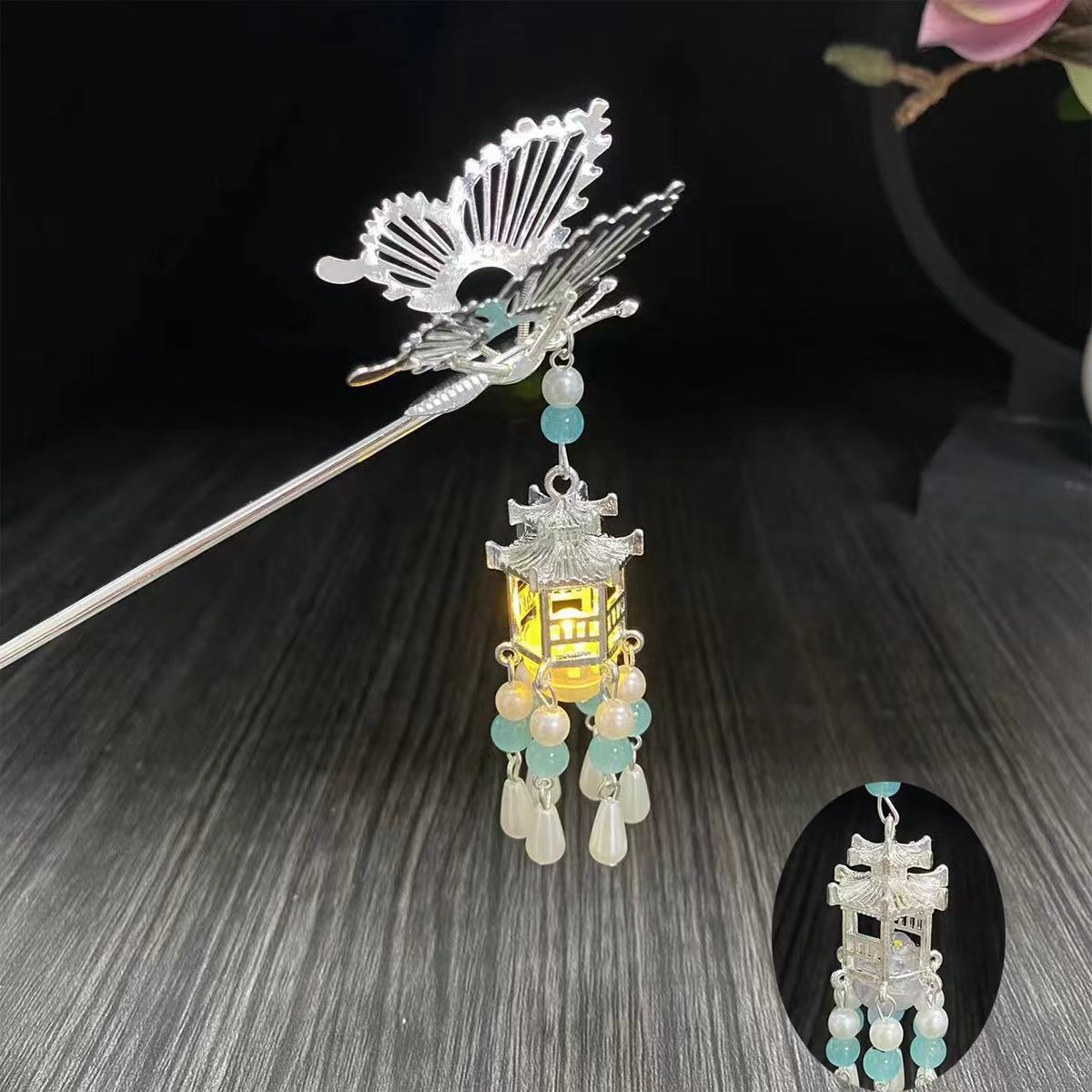 야광 머리핀 7846