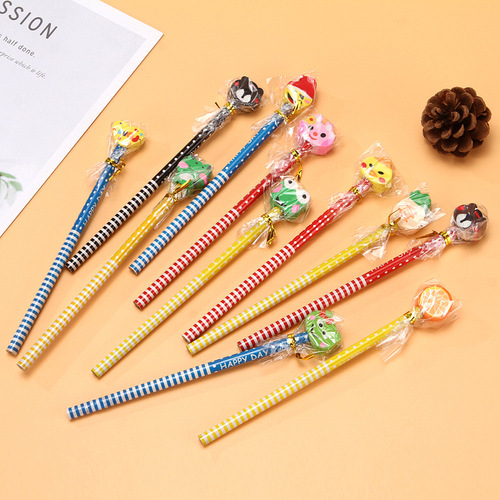 Pencil for children's study supplies, primary school awards, gifts, HB creative, cute cartoon, with eraser, stationery wholesale