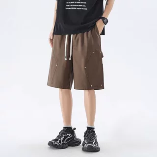 2026美式短裤男士宽松百搭直筒裤潮流休闲直筒五分中裤潮牌潮流