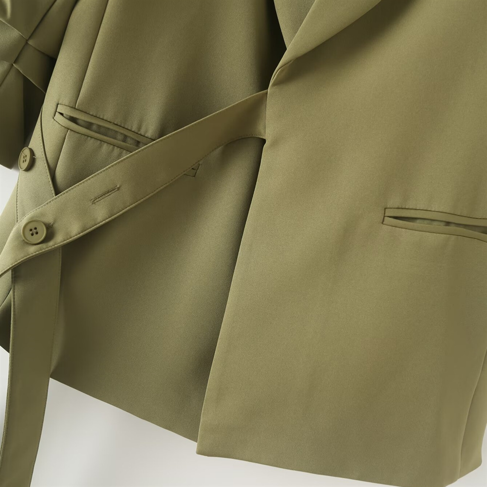 GraceChic Cross-Border Source PB&ZA Women's Clothing 2024 Autumn Winter New Solid Color Commuter Suit Set Casual Wide-Leg Pants_voghion.com