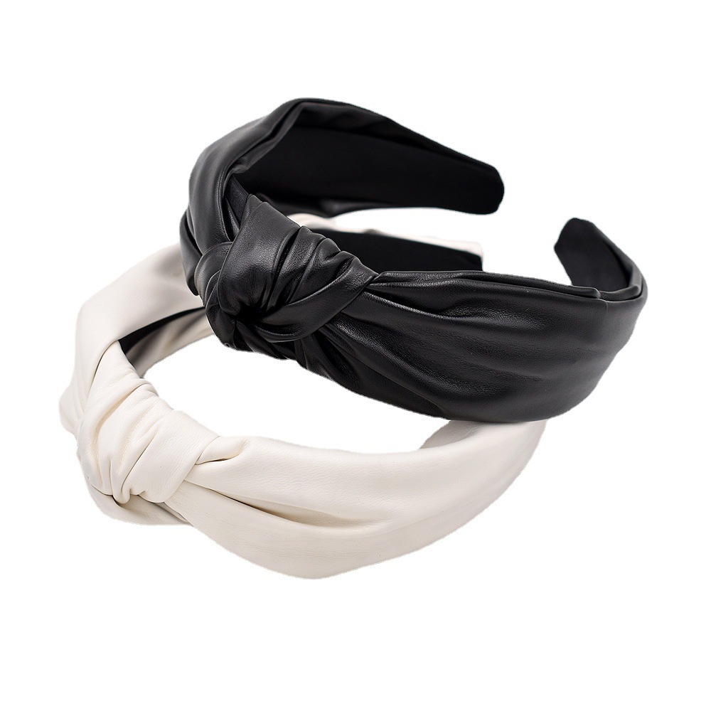 Leather Simple Knotted Headband Wholesale Jewelry Nihaojewelry display picture 6