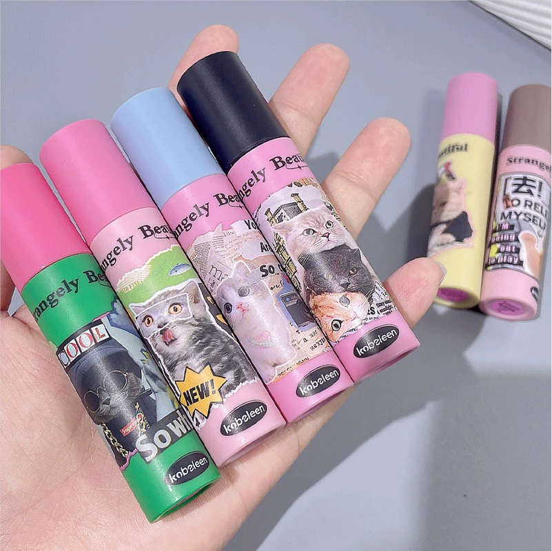 Kobeleen Fun Meow Lip Glaze Light Air Mist Happy Planet Meow Lip Mud Lip and Cheek Dual-use Nude Powder Series