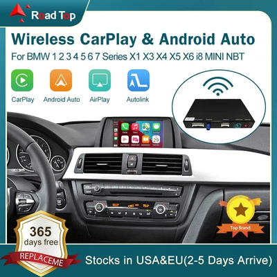 RoadTop Wireless CarPlay Decoder Module Car Machine Interconnection Suitable for Bmw NBT System Decoder (Simsiz CarPlay və Android Auto)