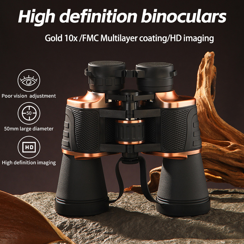 Cross-Border Wholesale Ultra-High-Definition Outdoor Binoculars, High-Power, Brand New Bronze Model, Super High-Looking for Watching Concerts