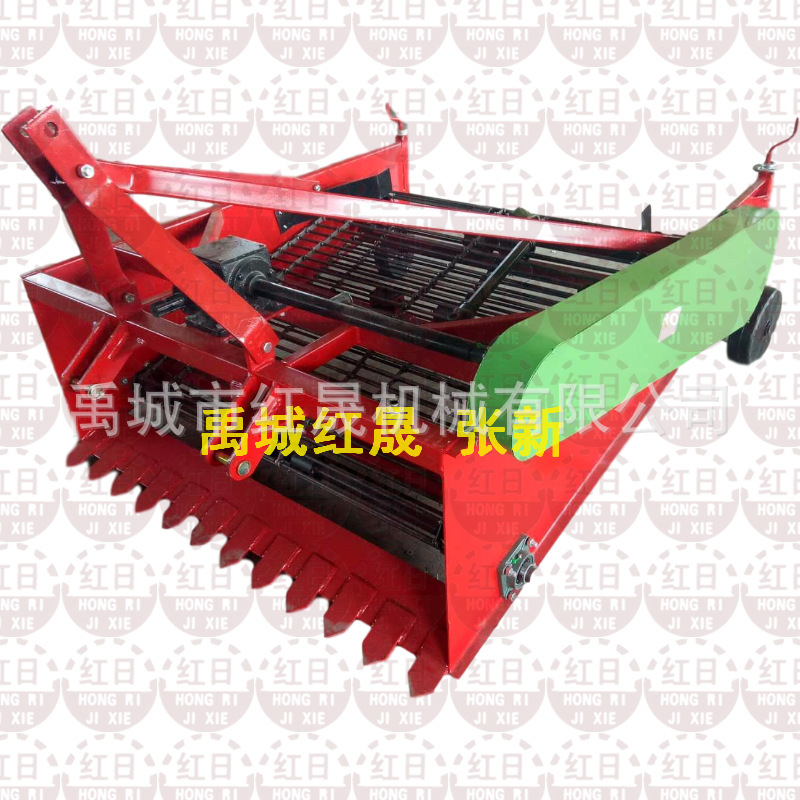带集堆自装车土豆收获机 4U-3马铃薯收获机 拖拉机带的洋姜收获机