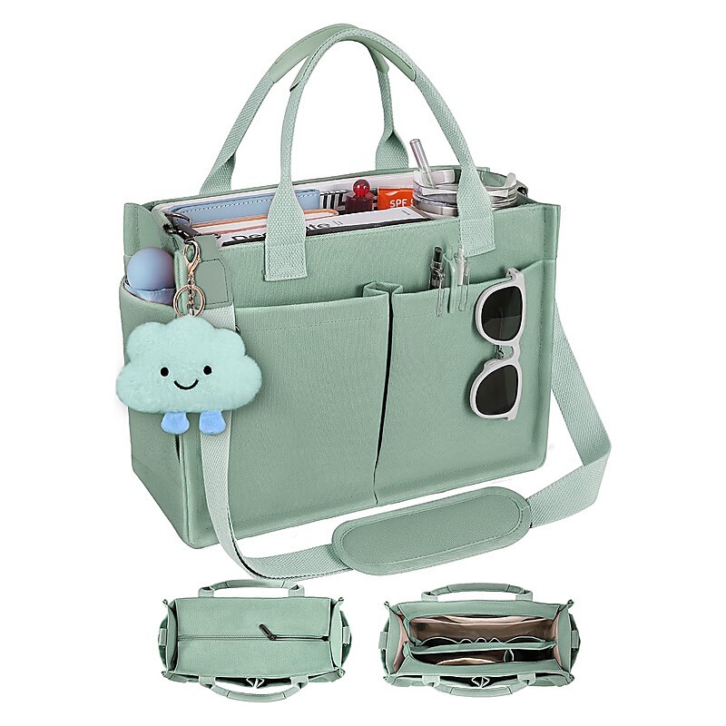 Cross-border large-capacity handbag with multiple compartments, laptop crossbody bag, multi-purpose tote bag with adjustable shoulder strap Cross-border large-capacity handbag with multiple compartments, laptop crossbody bag, multi-purpose tote bag with adjustable shoulder strap