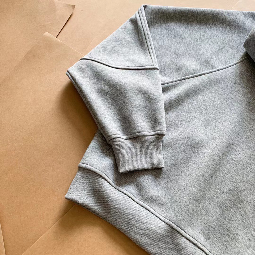 Unisex Loose Hooded Sweatshirt Jacket Solid Colour Autumn Winter_voghion.com