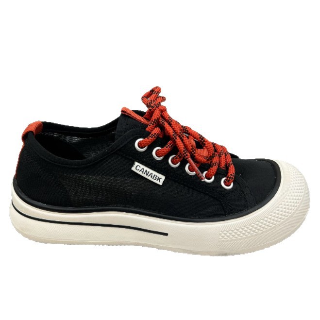 Zapatos de lona de cabeza redonda transpirables de color sólido de suela gruesa para mujeres verano de 2026 nuevos zapatos de lona casuales de correa de color sólido coreano