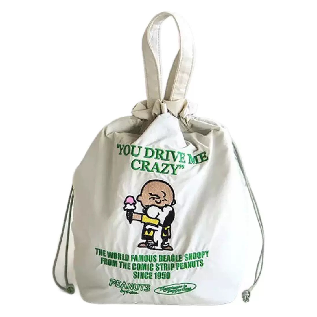 スポット日本製子犬断熱バッグランチバッグニッチデザイン刺繍ポータブル巾着ポケット