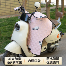 定制新款电动车挡风被闺蜜情侣款防水防晒紫外线卡通款可爱挡风被