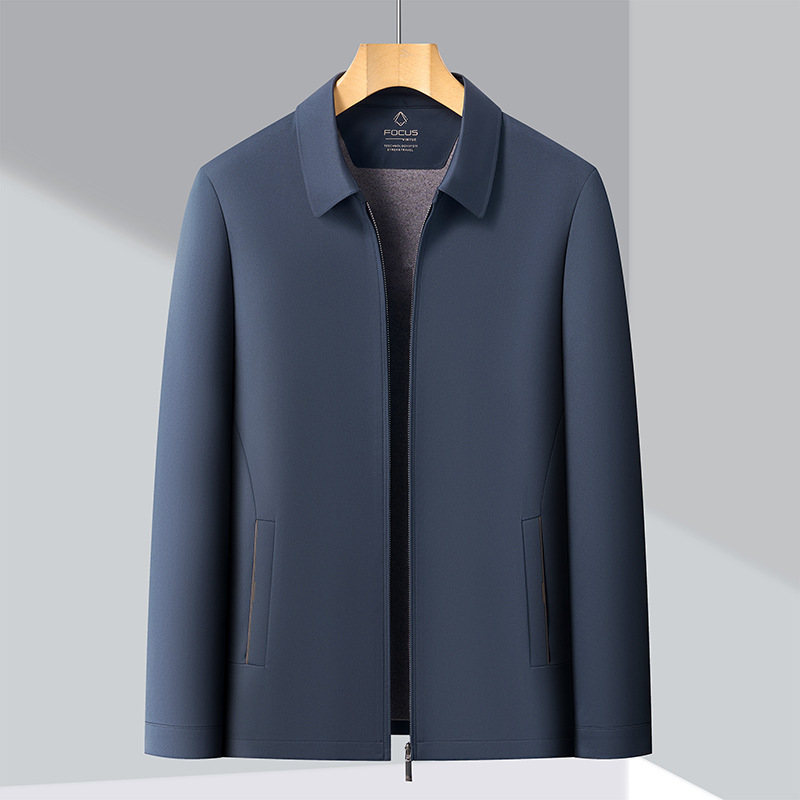 Brand High-End Mulberry Silk Jacket for Men 2025 New Business Casual Waist-Cinching Jacket