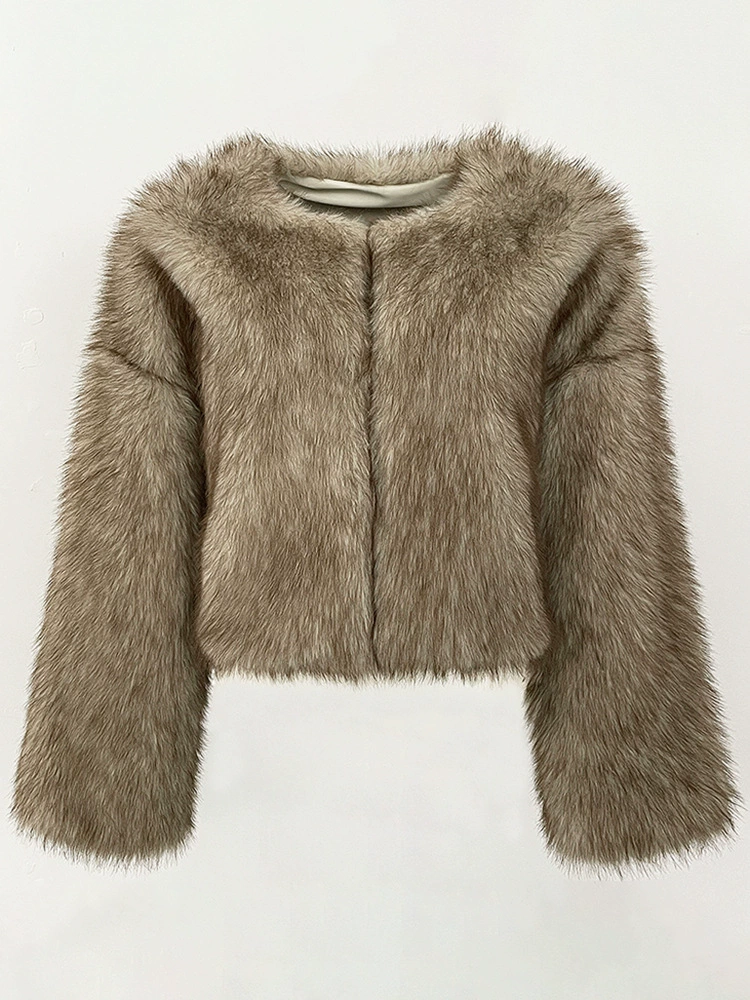 Яркая продающаяся на AliExpress искусственный мех экологически чистый шорт casual европейский и американский уличный имитация лисьего меха женская одежда