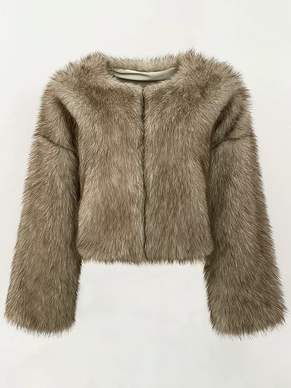 Яркая продающаяся на AliExpress искусственный мех экологически чистый шорт casual европейский и американский уличный имитация лисьего меха женская одежда