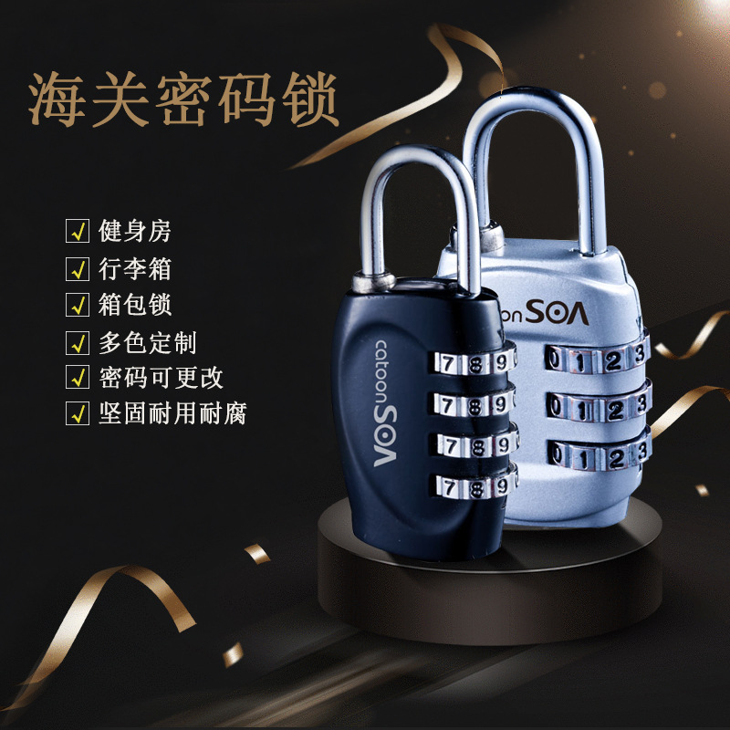 customized Gym Luggage and luggage Customs Password lock TSA trunk household Padlock 34 alloy Padlock