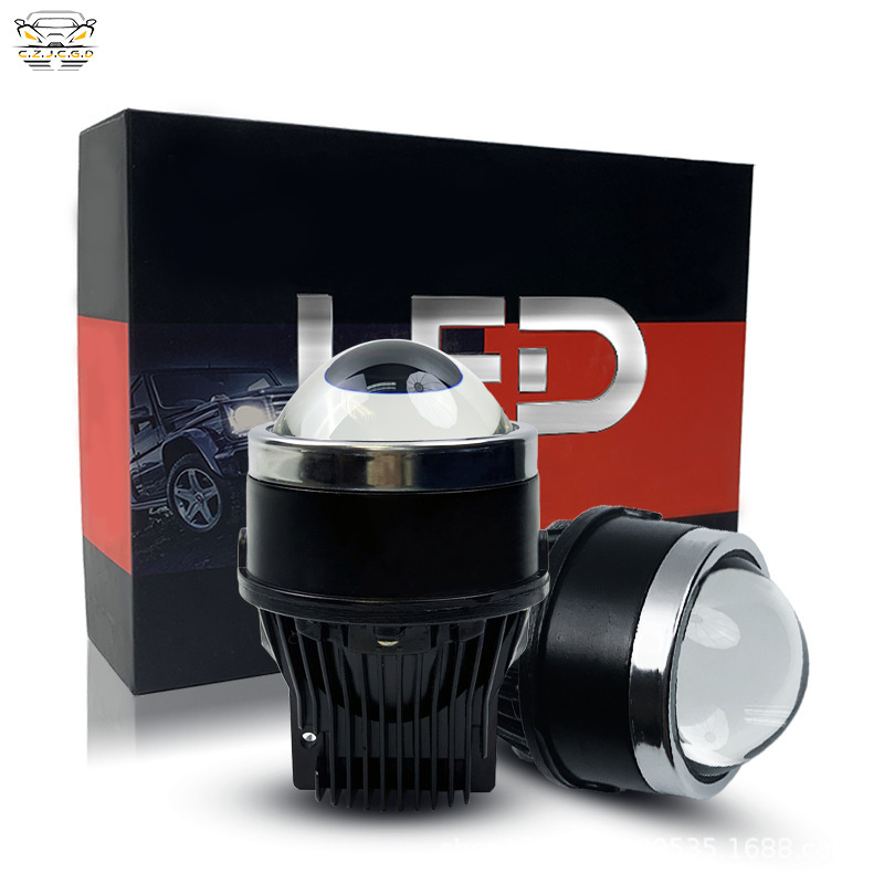 Accesorios de lámpara de niebla de lente LED de 3 pulgadas actualización de doble luz delantera blanca amarilla cálida conmutación libre de lámpara de niebla delantera tricolor image 1