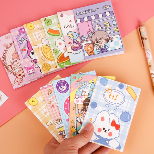 Cartoon Mini Notebook Creative Stationery Notebook Soft Cover Composition Book 64 Pages Kindergarten Elementary School Prize Small Gift Wholesale