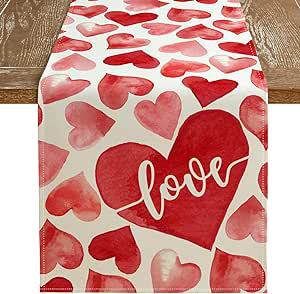 Transfronterizo nuevo amor Rosa carta impresa mantel fiesta ambiente decoración Día de San Valentín camino de mesa