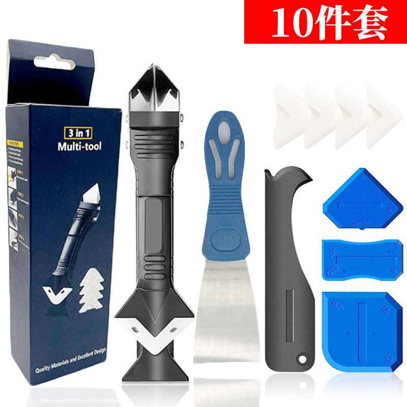 Multi-función pegamento pala 3-en-1 silicona pegamento raspador ángulo belleza costura pala cuchillo eliminación de pegamento cuchillo interior esquina pegamento raspador de goma