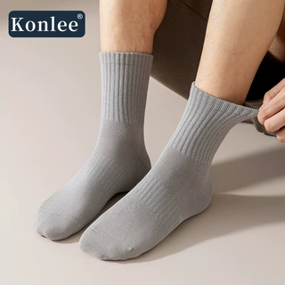 男士秋冬纯棉秋冬中筒袜批发商务男棉袜黑色长袜