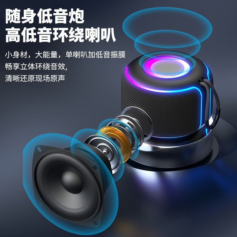 c5 Bluetoothスピーカー ワイヤレススピーカー 重低音ネットワークスピーカー 屋外ポータブル ハンドヘルド カード対応 デスクトップ小型スピーカー|undefined