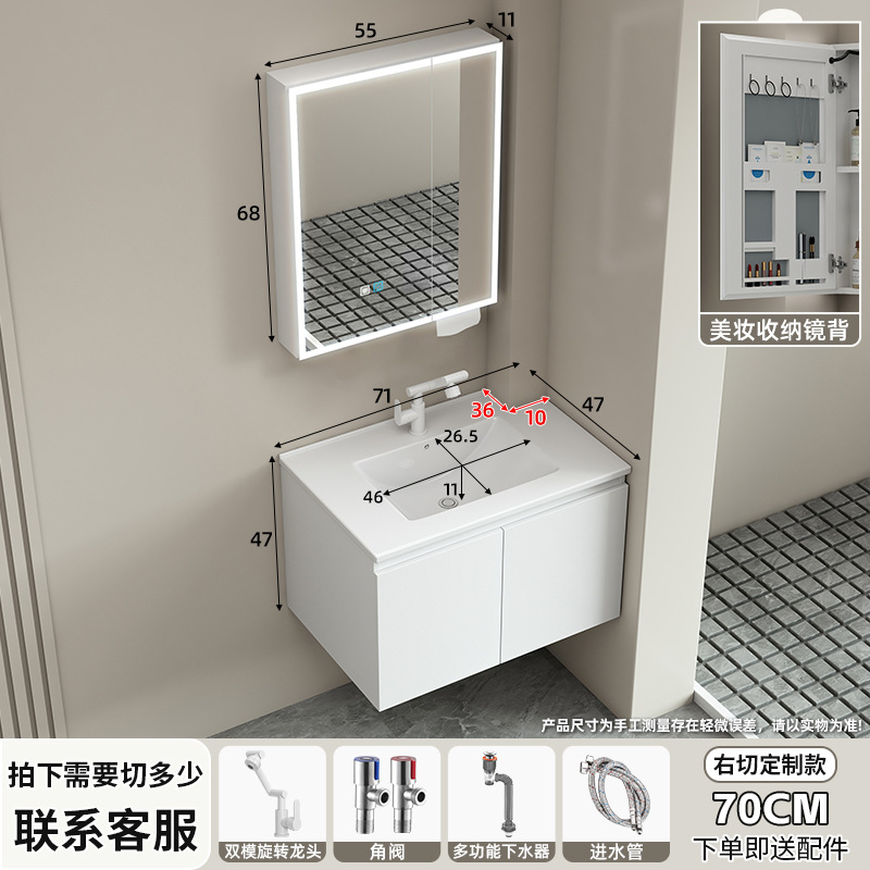 Ángulo cortado panal de abeja gabinete de baño cerámica integral lavabo de forma especial tamaño de inodoro envase lavabo de columna de tubo