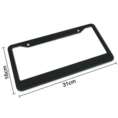 American Standard License Plate Frame Stainless Steel Aluminum Alloy License Plate Frame American Style Car License Plate Frame New Traffic Regulations Four-Hole Thickened License Plate Frame
