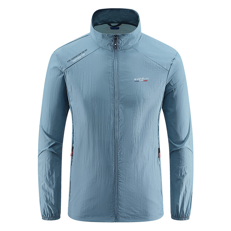 2024 moda nueva chaqueta de protección solar para hombres abrigo delgado de verano deportivo al aire libre transpirable anti-UV ropa de piel