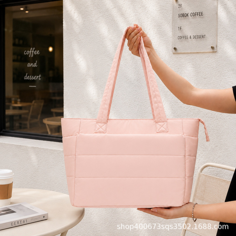 Cross-border Ladies Shoulder Bag Laptop Bag Lightweight Handbag Tote Bag Large Capacity Fitness Bag in stock Cross-border Ladies Shoulder Bag Laptop Bag Lightweight Handbag Tote Bag Large Capacity Fitness Bag in stock