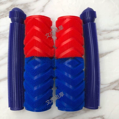 Thickened motorcycle handlebar covers, electric | Motorcycle Handle Cover - two-color-handlebar-grips-in-red-and-blue-brake-grip-in-blue