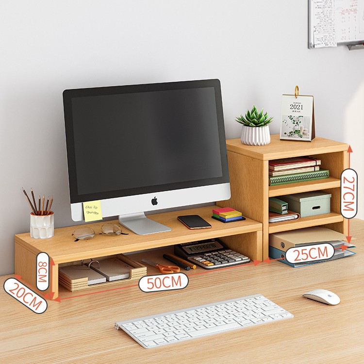 Soporte de elevación de computadora Soporte de soporte de monitor Base de elevación Estante de almacenamiento de escritorio de escritorio Estante de escritorio