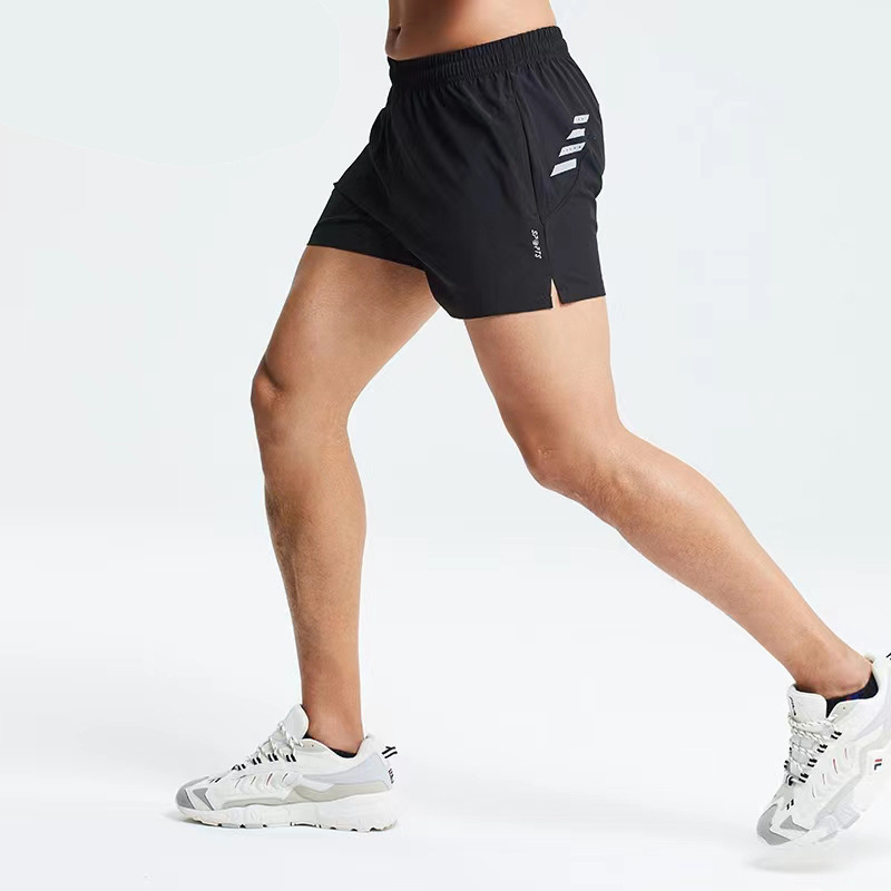 Sports Shorts Men's Track and Field Training Three-Quarter Pants Summer Thin Fitness Running Marathon Reflective Strip Quick-Drying Shorts Sports Shorts Men's Track and Field Training Three-Quarter Pants Summer Thin Fitness Running Marathon Reflective Strip Quick-Drying Shorts