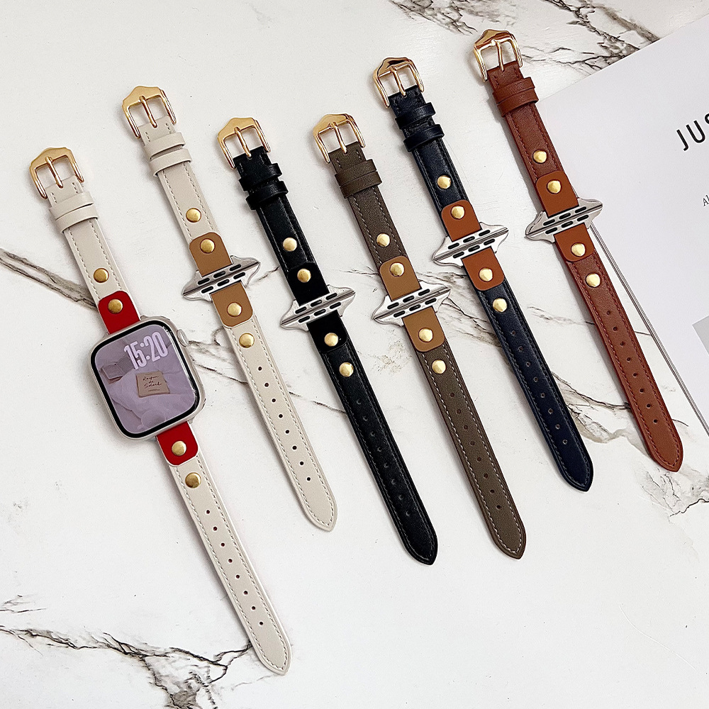 30g Weight Watch Strap Classification Genuine leather Material Round Pattern Casual, Simple Style Style Casual Simple Style Round Watch Strap 无