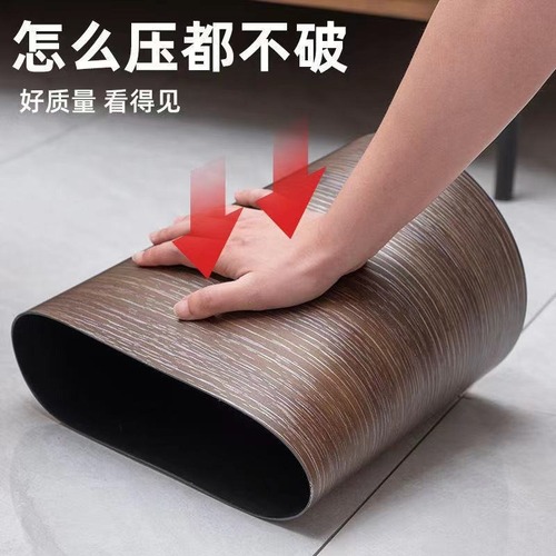 Retro Wood-like Pattern Trash Can for Hotels, Guesthouses, Kitchens, Bathrooms, Living Rooms, Homes - Uncovered Large Paper Bin