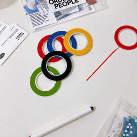 2mm彩色极细胶带 韩系ins简约风手帐素材 拉条 手帐胶带批发