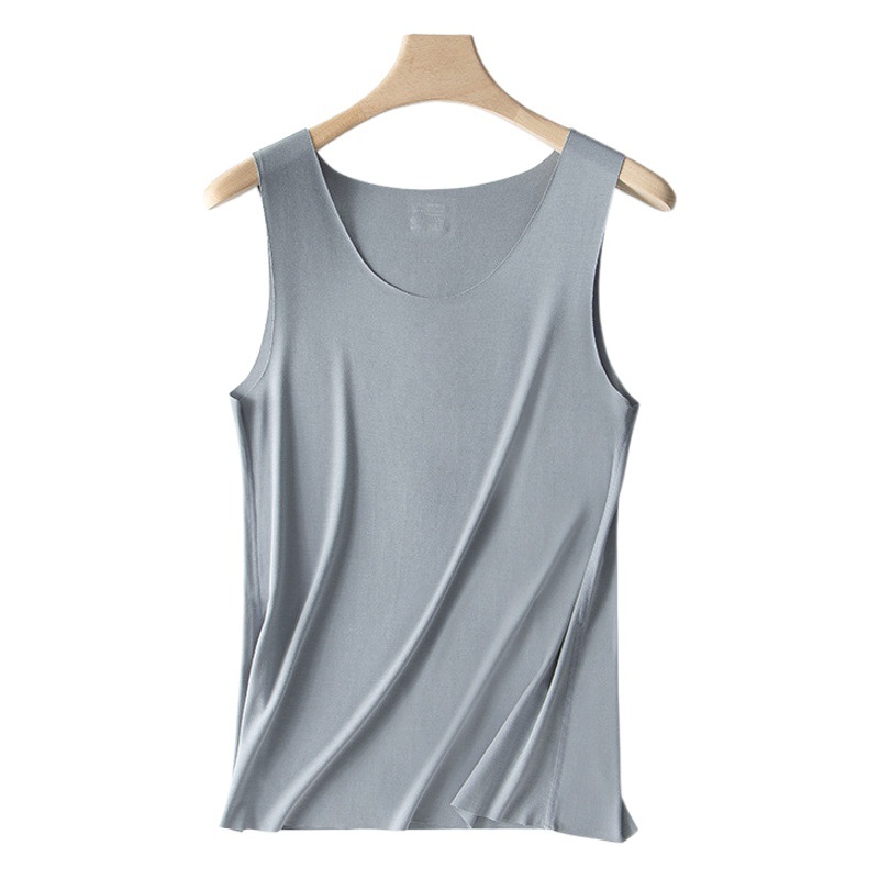 60 modal de doble cara de primavera y verano de los hombres del chaleco de fitness deportes de punto sin fisuras bottoming camiseta sin mangas en stock