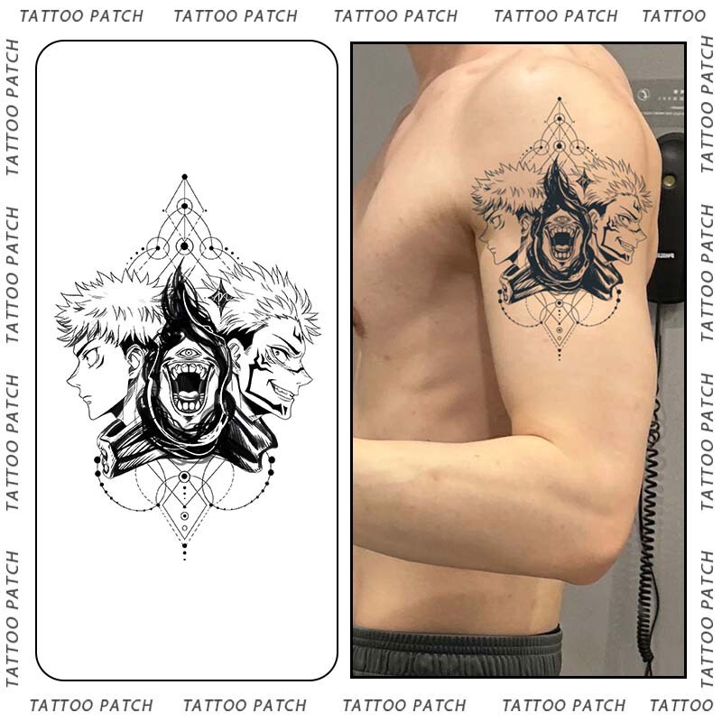 Herbal Japanese-Style Manga Two-Dimensional Anime Tattoo Stickers Waterproof Long-Lasting Stickers for Men and Women Cartoon High-End Niche Realistic Design