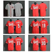 MLB трикотажные футболки красных бейсбольных футболок Cincinnati Reds jersey вышитый бейсбольный костюм