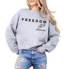 【跨境欧码】Charlie Kirk Freedom Sweatshirt, Tribute