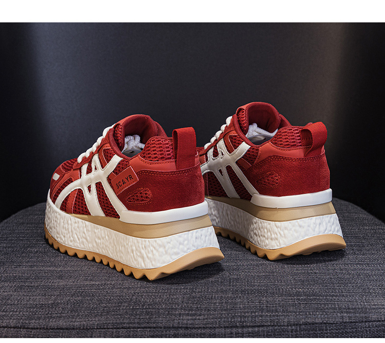 Giày sneaker nữ đế dày chunky phong cách thể thao thời trang mới thu 2026 — M2878 đen, M 2878m màu, M2878 màu đỏ, M2878 màu xanh lá cây chi tiết 24