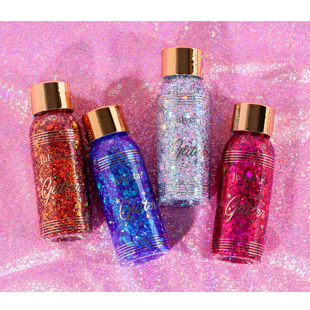 Buntes Chamäleon-Gel, Pailletten, Meerjungfrauen-Schuppen, Gesicht, Körper, Lippen, Polarisations-Lidschatten, Make-up_voghion.com