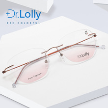DR.LOLLY眼镜框超轻纯钛眼镜框素颜眼镜丹阳眼镜