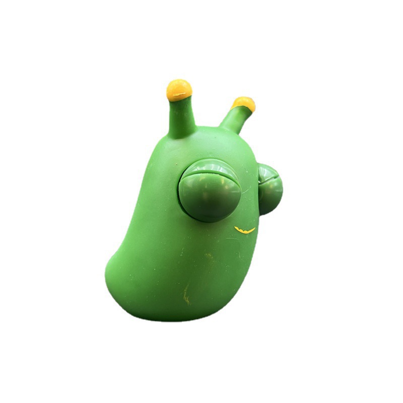 New peculiar explosive eye worm googly caterpillar decompression tool squeeze pinch music vent worm toy wholesale