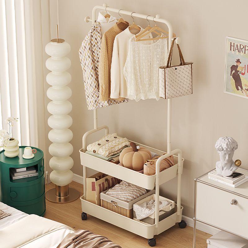 Clothes Rack Simple Clothes Storage Floor-Standing Clothes Rack Shelf Clothes Hanger Household Durable Bedroom Coat Rack Removable
