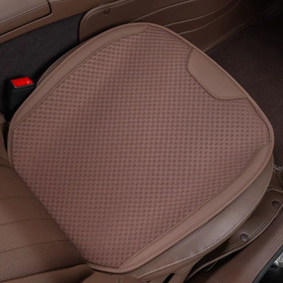 Hot-Selling Car Seat Cushion, Universal for All Seasons, High-End Ice Silk Single-Piece Comfortable Non-Slip Summer Cooling Pad, Direct Sales from the Manufacturer (Four Seasons Pad) - chestnut-brown-front-row-single-piece-breathable-ice-silk-clean-labelno-logo
