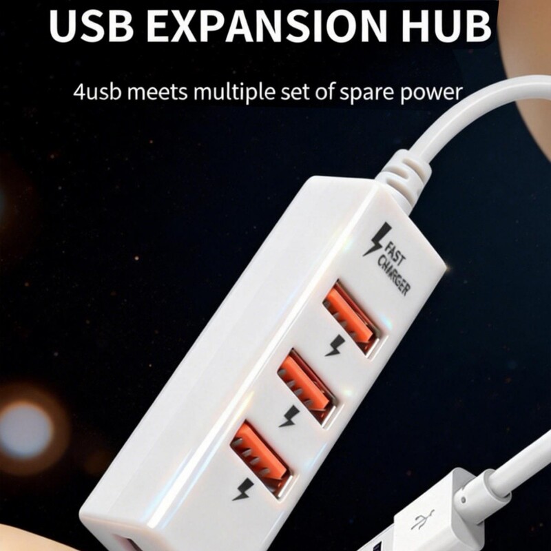 USB One-To-Four Charging Splitter USB Hub USB Charging Extender USB Hub Charging Data Hub