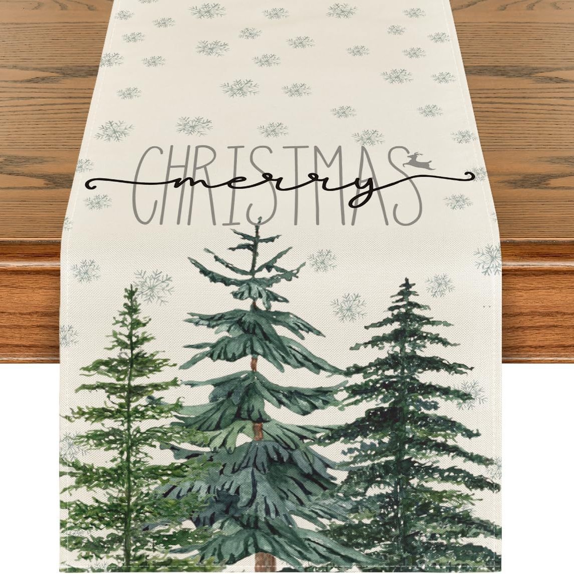 Amazon nueva bandera de mesa de Santa Claus blanca mesa de té de Navidad sala de estar dormitorio mesa de decoración de fondo